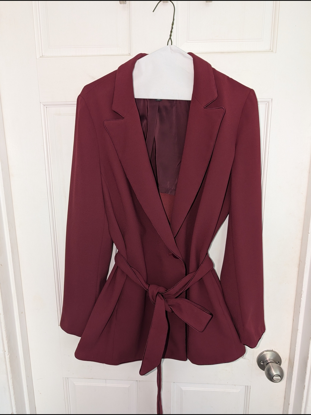 *MOVING SALE* Dark Red J Crew Blazer with Belt